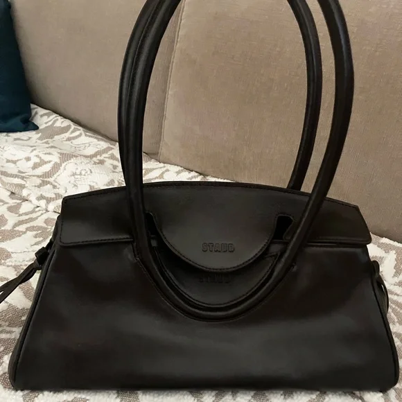 STAUD Dark Espresso MAUDE Leather Shoulder Bag - Picture 7 of 7